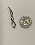10K White Gold Diamond Pendant