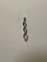 10K White Gold Diamond Pendant