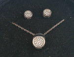 WHBM White House Blk Market NEW Cubic Zirconia Necklace  Earrings set