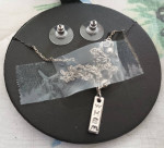 WHBM White House Blk Market NEW Cubic Zirconia Necklace  Earrings set