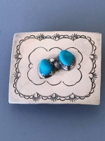 Silver and Turquoise Belt Buckle