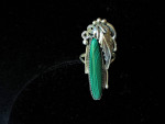 Malachite and Silver Earrings and Ring Set