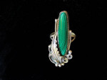 Malachite and Silver Earrings and Ring Set