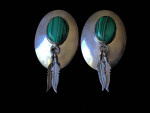 Malachite and Silver Earrings and Ring Set