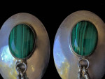 Malachite and Silver Earrings and Ring Set