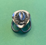 Western Express Silver Pltd Cowboy Hat Scarf Slide w Austrian Crystals