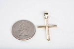 Unisex 14k Yellow Gold Cross Pendant
