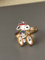 Snoopy Ring - Riding a Bicycle - USA Team Uniform