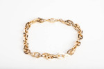 Ladies 14k Yellow Gold Oval Link Bracelet Size 6.25"