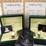Rolex SET Datejust 26/36mm 18k Yellow Gold & Steel ICED 1.75ct Diamond