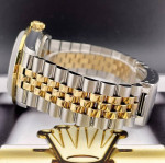 Rolex Mens Datejust 36mm 18k Yellow Gold & Steel Iced 1.75ct Diamonds