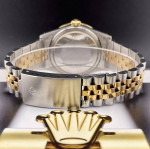 Rolex Mens Datejust 36mm 18k Yellow Gold & Steel Iced 1.75ct Diamonds