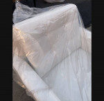White Vegan Leather Living Room Set (2 Chairs & Sofa)