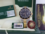 2007 Rolex Submariner Black 18k Gold Steel Pre Ceramic Box Papers