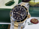 2007 Rolex Submariner Black 18k Gold Steel Pre Ceramic Box Papers