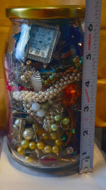 JAR OF MISC.  JEWELRY