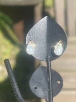 14k Gold and Australian Opal Pear Shaped Earrings