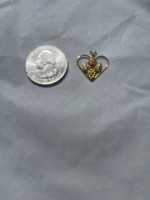 10k Black Hills Gold Heart Shaped Pendant