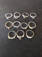11 14K White Gold Wedding Bands 22.7 GR.