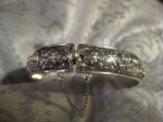 Antique Sterling Repousse Floral Bangle Hinged Oval Bracelet