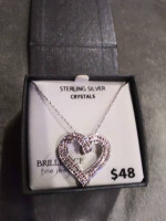 NEW Sterling Silver and  Crystals