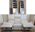 La-Z-Boy Power Wall Reclining Sofa with Headrest and remotes