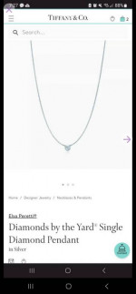 Tiffany & Co Elsa Peretti Diamonds by the Yard Pendant