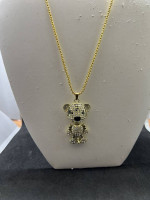 Gold Tiger Chain Necklace with Czs