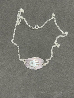 Hamsa Hand Tag chain Necklace