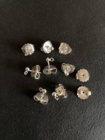 Sterling Silver Large Earring-Backs+ Earring-Posts to hook on earrings