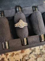 3 pice gold and dimond wedding ring