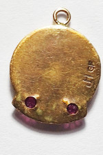 Veteran Affairs Service Award Charm Rubies GF