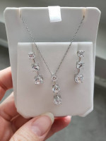 Cubic zirconia necklace and earrings