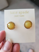 Kate Spade yellow stone/gold earrings