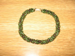 Chain Maille Bracelet Green & Black