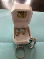 black hills gold rings/ear rings