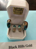 black hills gold rings/ear rings