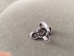 NEW Sterling Silver Marcasite and Amethyst Ring