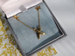 Tiffany & Co Paloma Picasso Graffiti X Cross 18k Gold Necklace Earring