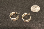 14K Yellow Gold 3/4 Hoop Earrings