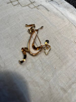 Tiffany & Co Authentic 14K Yellow Leaping Deer Pin Brooch