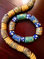 Large tribal Moroccan raw amber necklace and bracelet!