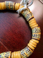 Large tribal Moroccan raw amber necklace and bracelet!
