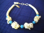 White Shell & Turquoise Bracelet