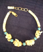 White Shell & Turquoise Bracelet