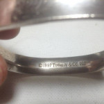 1997 Tiffany & Co. 925 Sterling Cuff Bangle Bracelet "925 T & Co.1837"