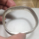 1997 Tiffany & Co. 925 Sterling Cuff Bangle Bracelet "925 T & Co.1837"
