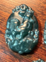 Dark green Burmese Jadeite Jade pendants!