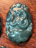 Dark green Burmese Jadeite Jade pendants!