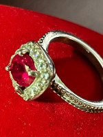 Ruby ring set in silver size 6!
